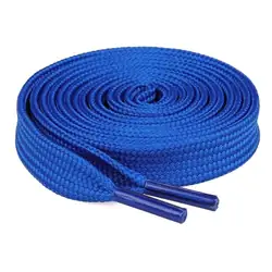 Cordón tenis plano 90cm azul rey