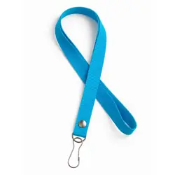 Cordón reata porta carnet azul claro