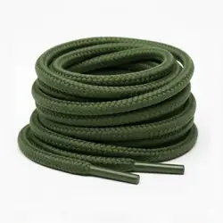 Cordón tenis redondo 120cm verde militar