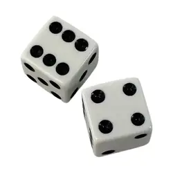 Juego de 2 dados blanco grande