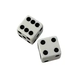 Juego de 2 dados blanco mediano