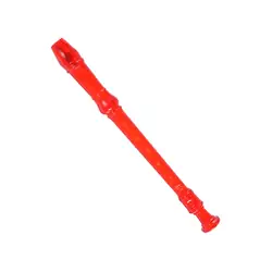 Flauta dulce traslucida roja