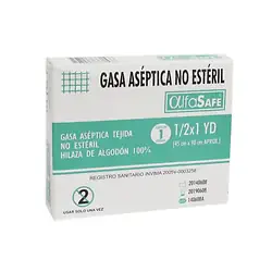 Gasa aséptica no estéril 1/2 pulgada