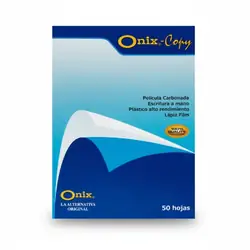Papel carbón onix carta azul x 50