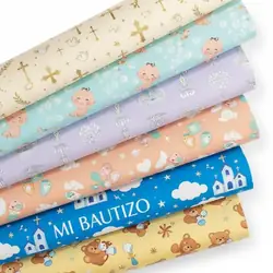 Papel regalo bautizo pliego x 10