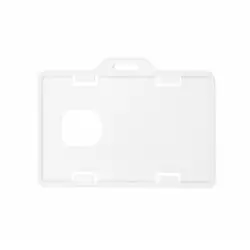 Porta carnet plastico horizontal blanco
