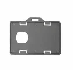 Porta carnet plastico horizontal gris