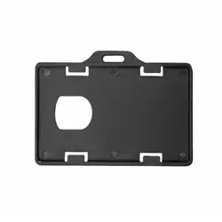 Porta carnet plastico horizontal negro