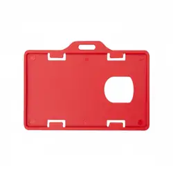 Porta carnet plastico horizontal rojo