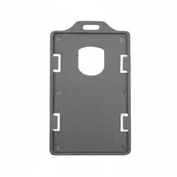 Porta carnet plastico vertical gris