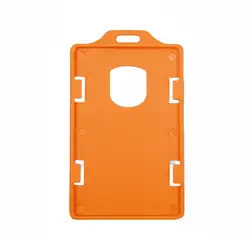 Porta carnet plastico vertical naranja