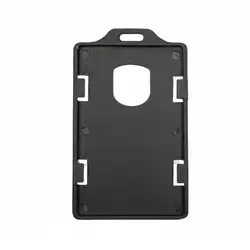 Porta carnet plastico vertical negro