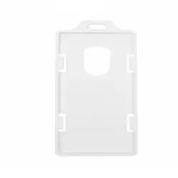 Porta carnet plastico vertical transparente
