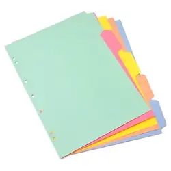 Separador folder cartulina 105 multicolor