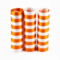 Serpentinas satinadas naranja x 3