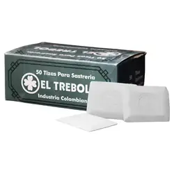Tiza modistería el trebol blanca x 50