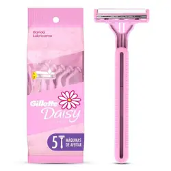 Máquina de afeitar gillette desechable con banda lubricante x 5