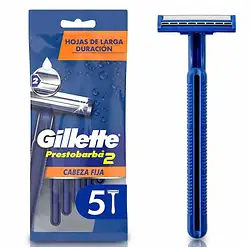 Máquina de afeitar gillette hojas y cabeza móvil x 5