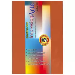 Cartulina iris 1/8 naranja x 10
