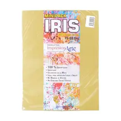 Papel iris impresionarte carta amarillo claro x 20