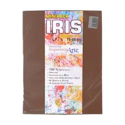 Papel iris impresionarte carta marrón escolar x 20