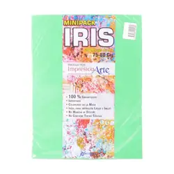Papel iris impresionarte carta pistacho x 20
