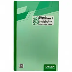 Libro contabilidad 3 columnas marfil 100h oficio