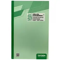 Libro contabilidad 3 columnas marfil 150h oficio