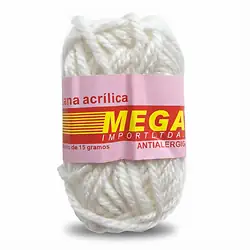 Lana escolar mediana blanca