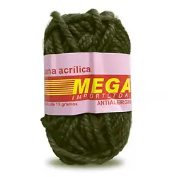 Lana escolar mediana verde militar