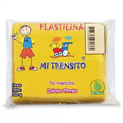 Plastilina mi trensito barra 500gr amarilla