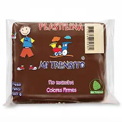 Plastilina mi trensito barra 500gr café