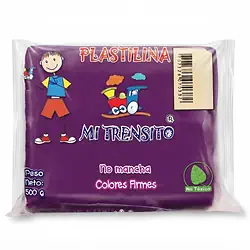 Plastilina mi trensito barra 500gr morada