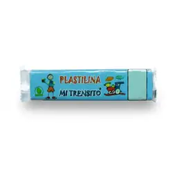 Plastilina mi trensito barra 55gr azul claro