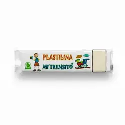 Plastilina mi trensito barra 55gr blanca