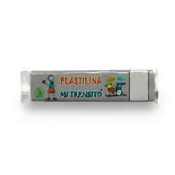 Plastilina mi trensito barra 55gr gris