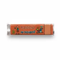 Plastilina mi trensito barra 55gr naranja fluorescente