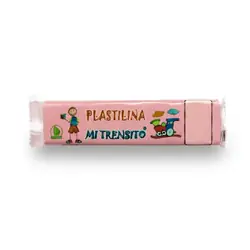 Plastilina mi trensito barra 55gr rosada
