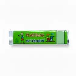 Plastilina mi trensito barra 55gr verde manzana