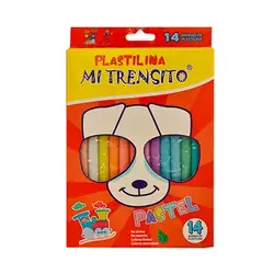 Plastilina mi trensito pastel x 14