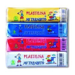 Plastilina mi trensito barra 55gr multicolor x 12