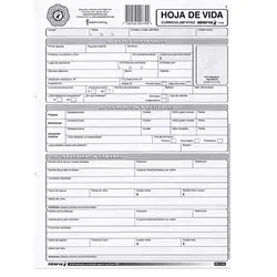 Hoja de vida minerva 20 hojas 10-00