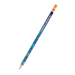 Lápiz mirado hexagonal hb2 diseños niño azul