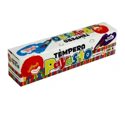 Caja tempera payasito multicolor x 6