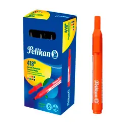 Marcador pelikan permanente 418 naranja x 10