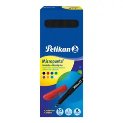Micropunta pelikan negro x 10
