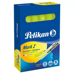 Resaltador pelikan mark 2 amarillo x 10