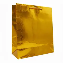 Bolsa de regalo holográfica primavera jumbo dorada