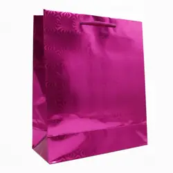 Bolsa de regalo holográfica primavera jumbo fucsia