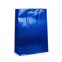 Bolsa de regalo holográfica primavera l azul